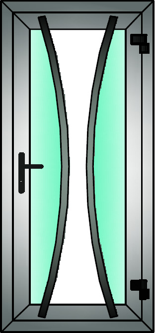 Woningdeur Model RVS pijp V2